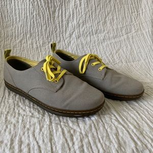 Size 14 Gray and Yellow Accent Dr. Martens